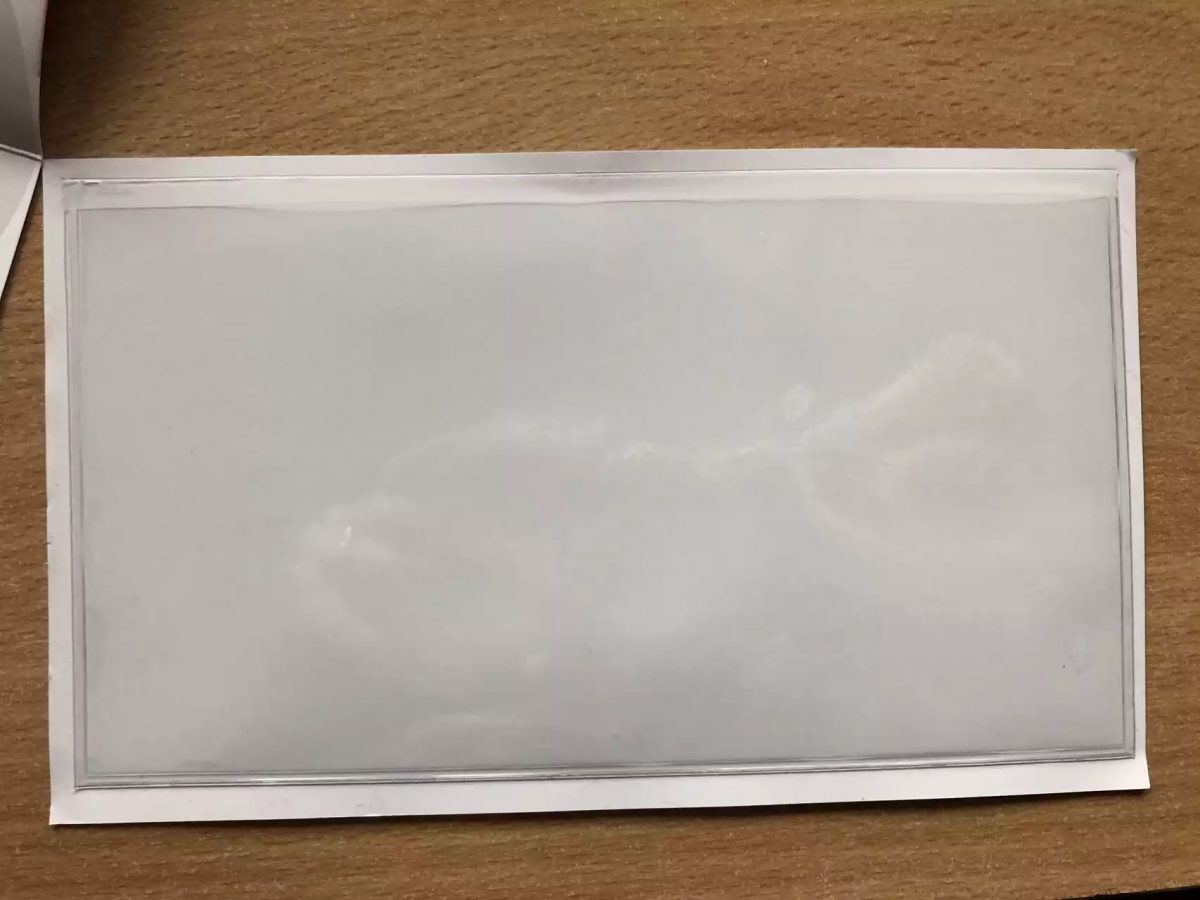1000x pochette PVC adhésive 15cm x 8cm pour billet Euro Souvenir
