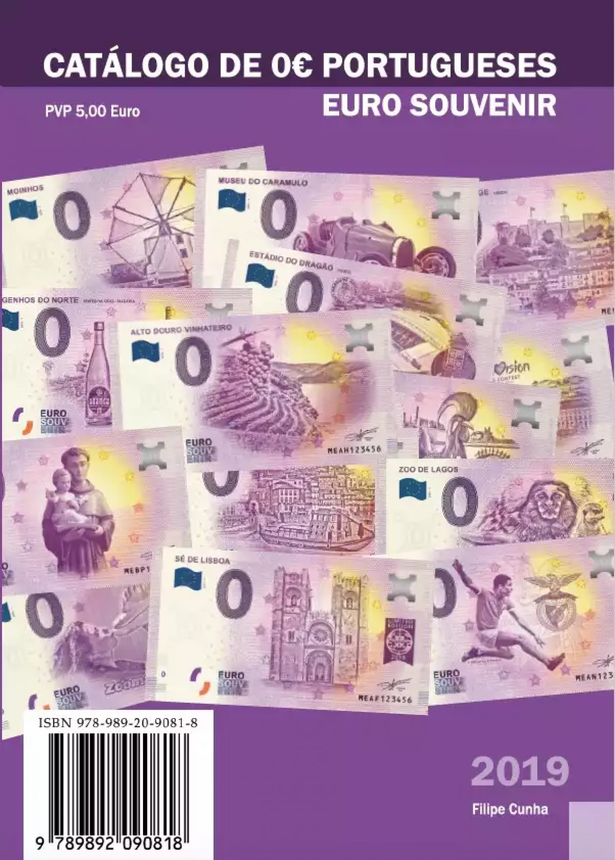 Catalogue of Euro Souvenir notes Portugal 2019