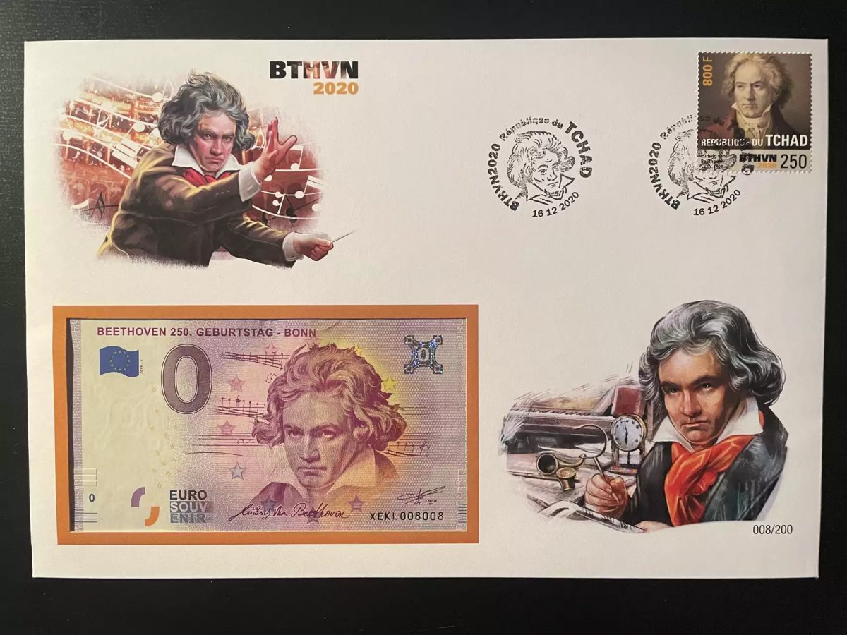 Official Euro Souvenir Cover - Ludwig Van Beethoven