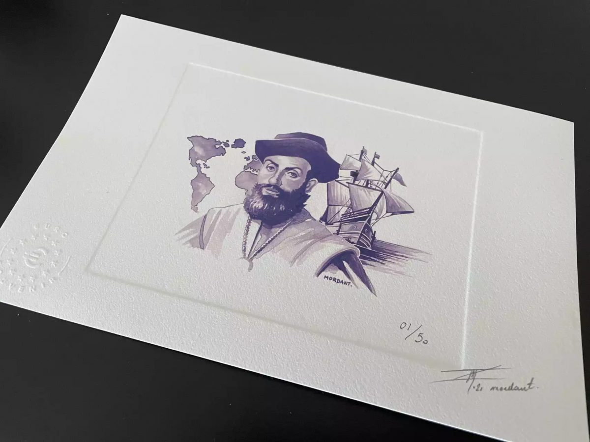 Epreuve d'artiste "Fernão de Magalhães" numérotée et signée