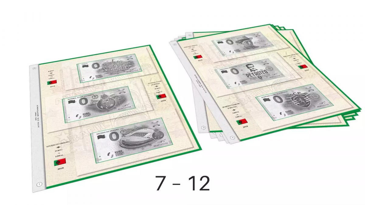 ABAFIL 6 sheets (2/2018) for 0€ Souvenir notes Portugal