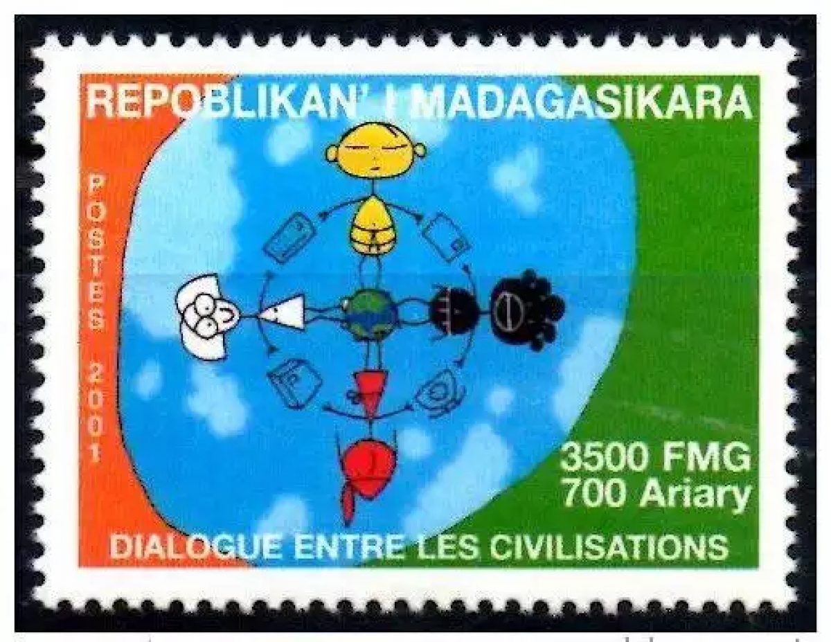 Madagaskar 2001 Mi. 2580 Briefmarke Gemeinschaftsausgabe Dialog der Kulturen