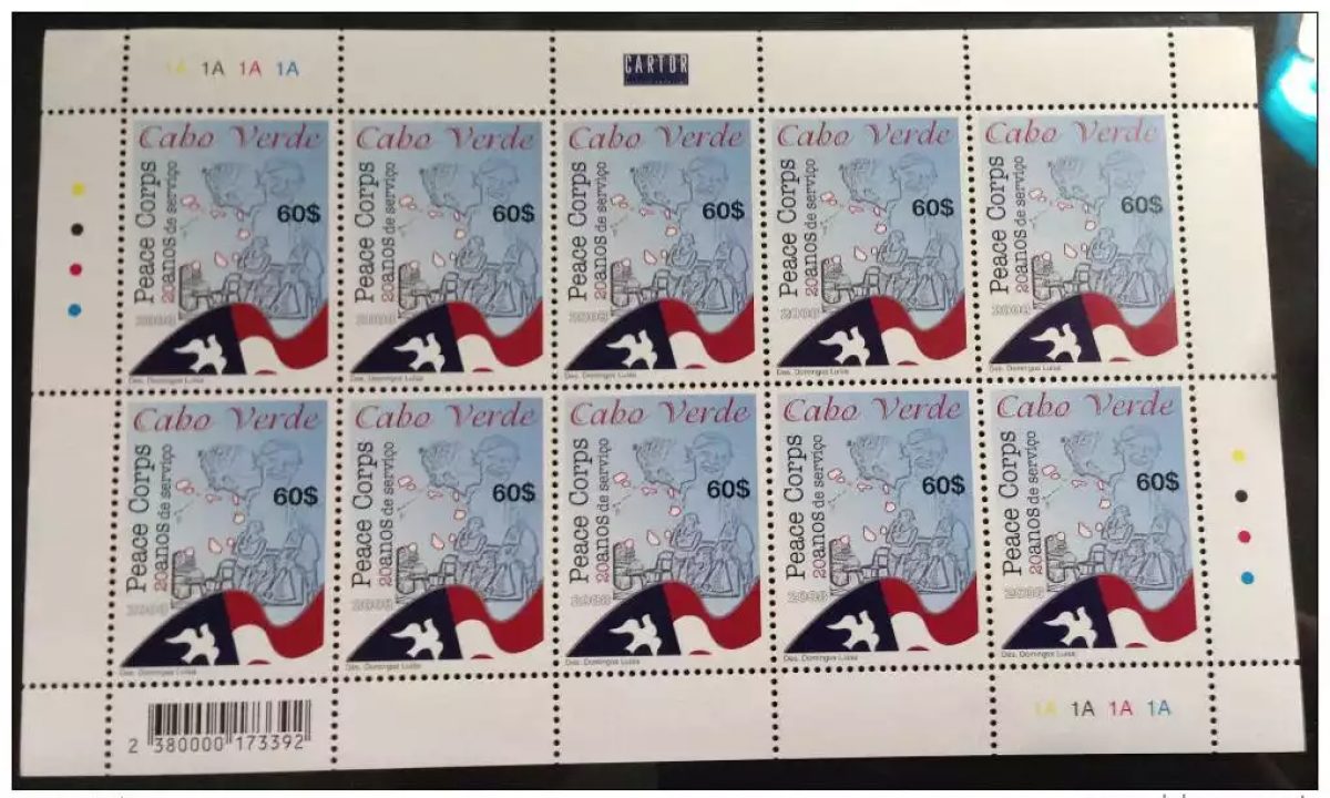 Cap Vert 2008 Mi. 938 Corpo paz Colombe Corps de la paix Feuillet de 10 Klb MNH