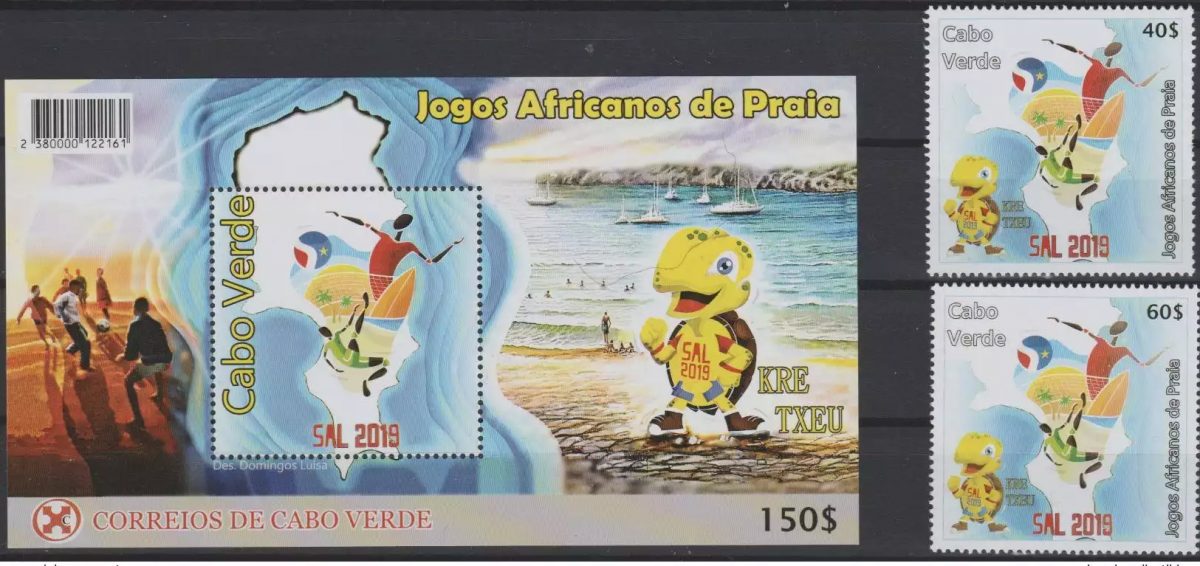 Cabo Verde 2019 Mi. 1052-3 Bl. 49 Jogos Africano Praia SAL 2 val. + S/S MNH