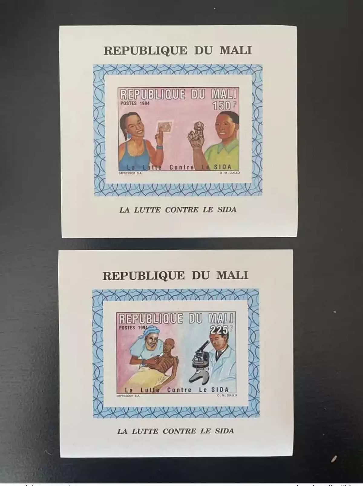 Mali 1994 Mi. 1323-1324A Blocks S/S AIDS-Bekämpfung MNH**