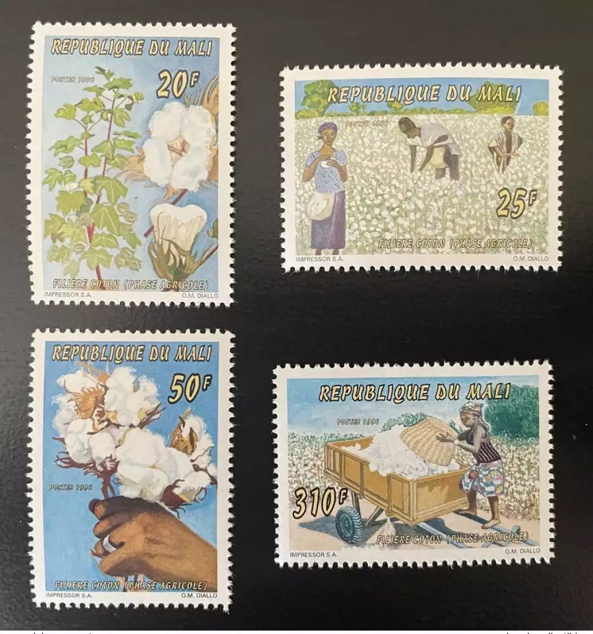 Mali 1996 Mi. 1601 - 1604 Filière Coton Baumwollanbau Cotton MNH