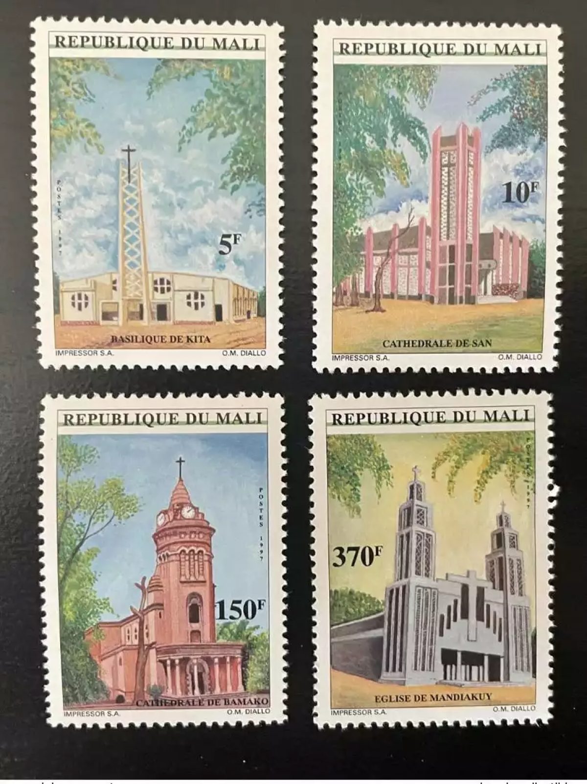 Mali 1997 Mi. 1871 - 1874 Cathédrale Basilique  Kita San Bamako Mandiakuy MNH**
