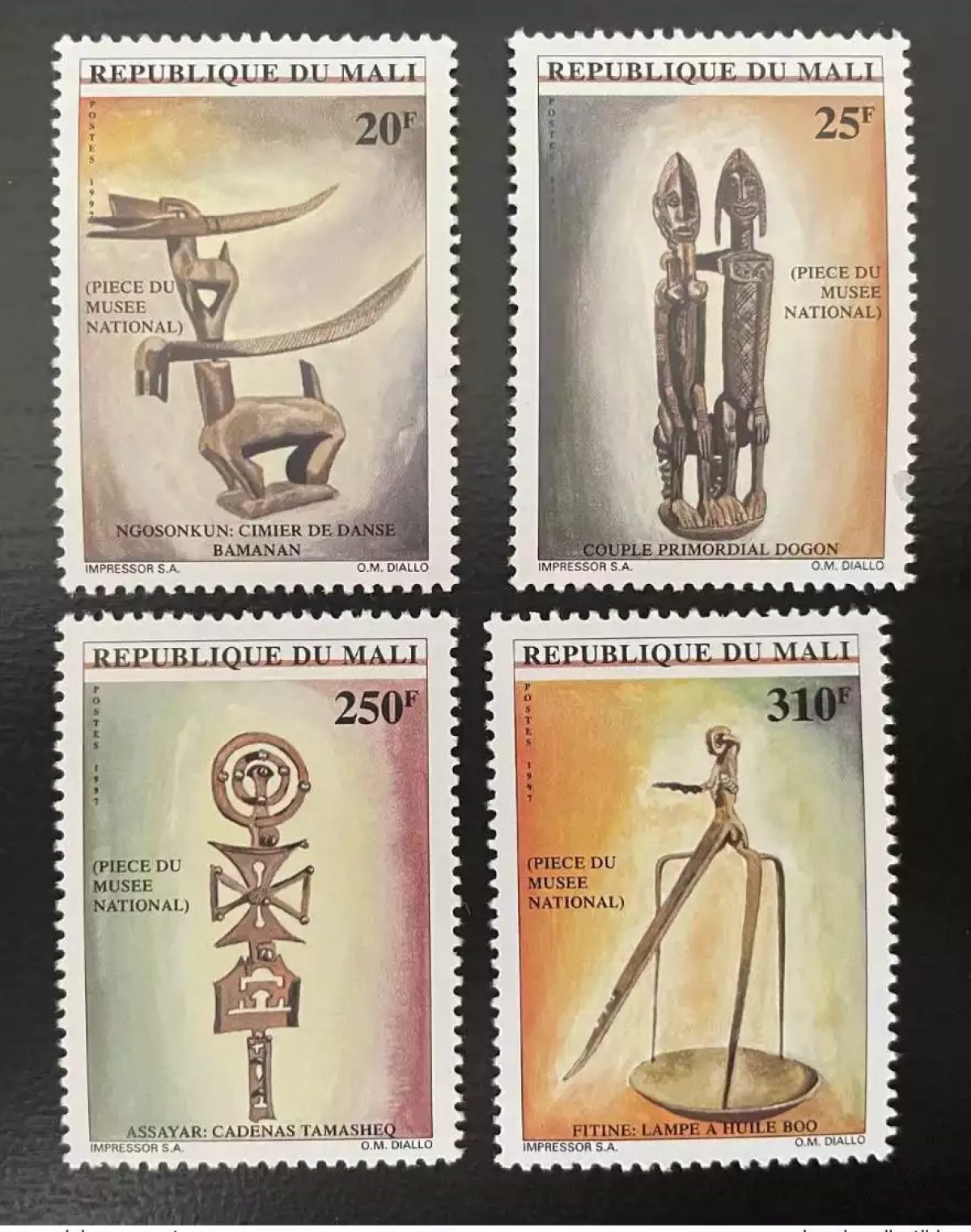 Mali 1997 Mi. 1875 - 1878 Pièces du Musée National Museum Art Kunst