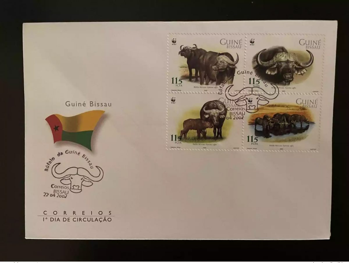 Guinea-Bissau 2002 Mi. 2009-2012 FDC WWF Büffel Fauna