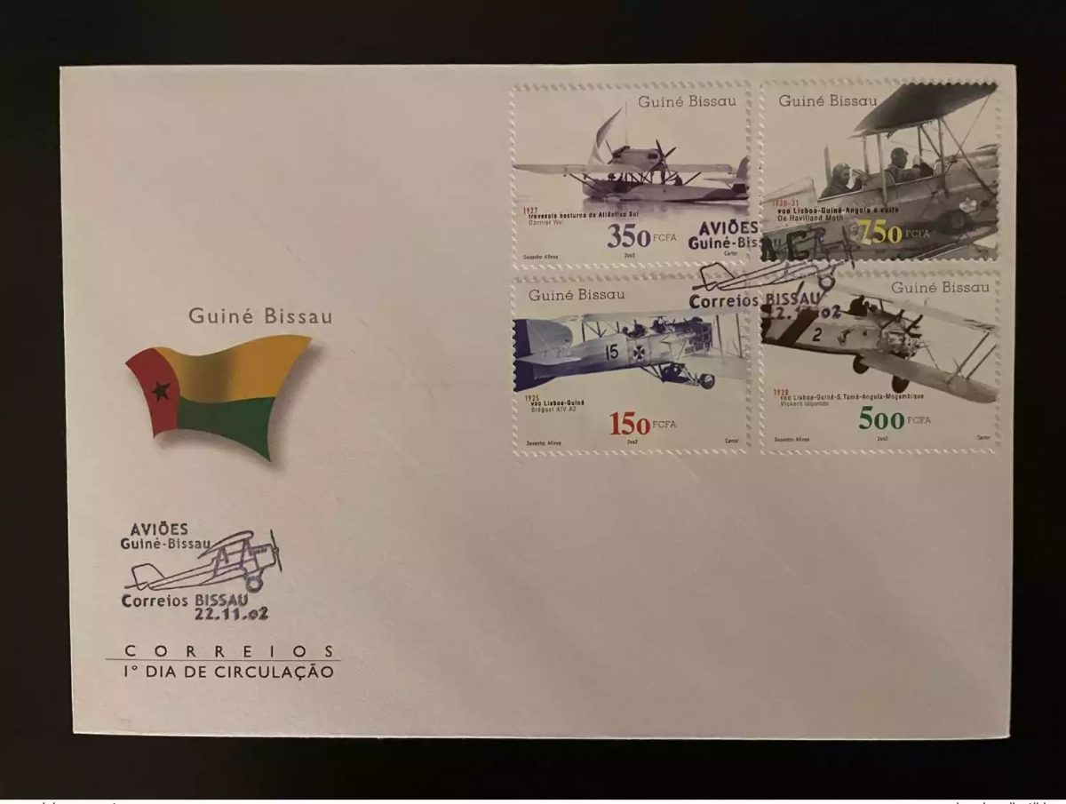Guinée-Bissau 2002 Mi. 2016 - 2019 FDC Aviation Bréguet De Havilland Moth Avion