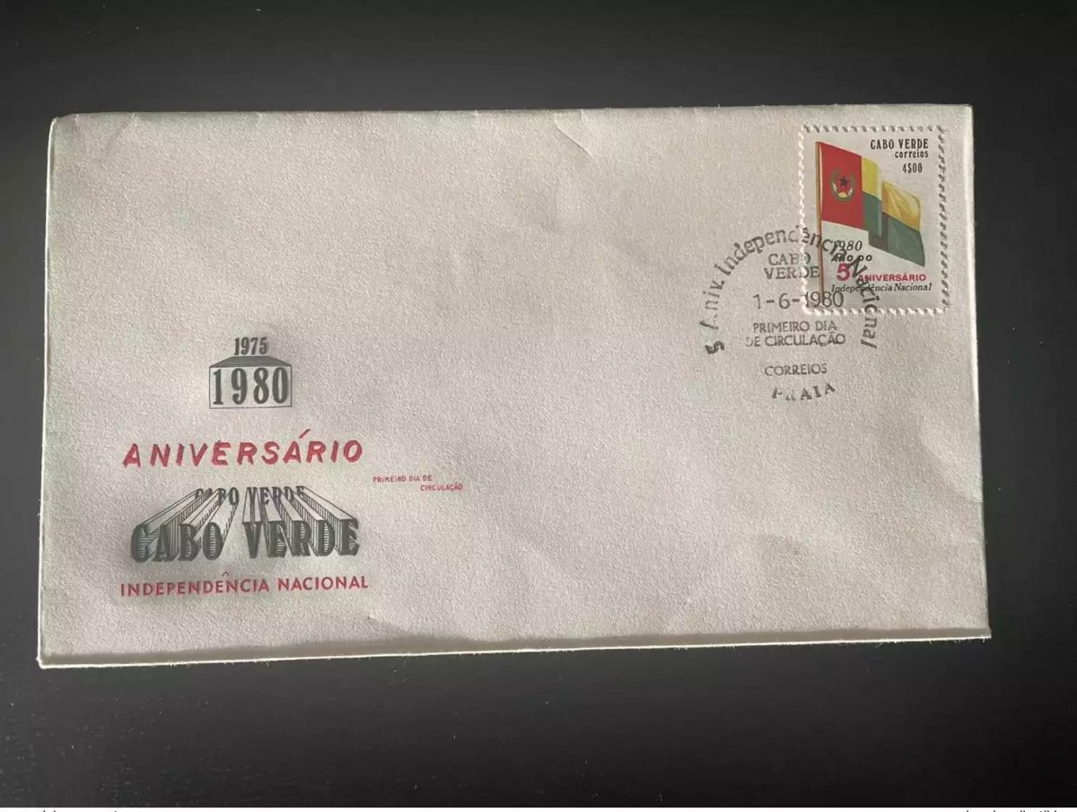 Cabo Verde 1980 Mi. 406 FDC 5º aniversário Independência Drapeau Flag Fahne