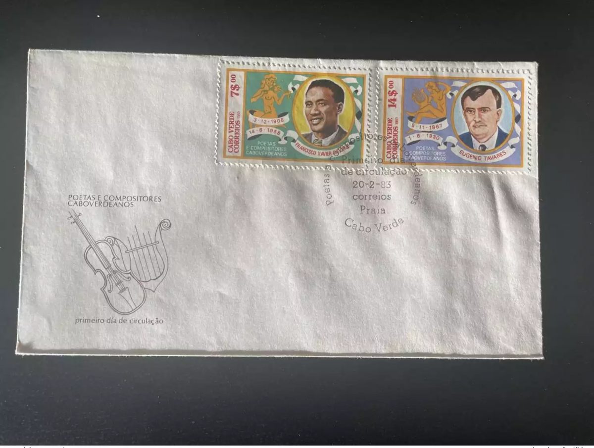 Cabo Verde 1983 Mi. 475 - 476 475I FDC Poetas e compositores Caboverdeanos ERROR
