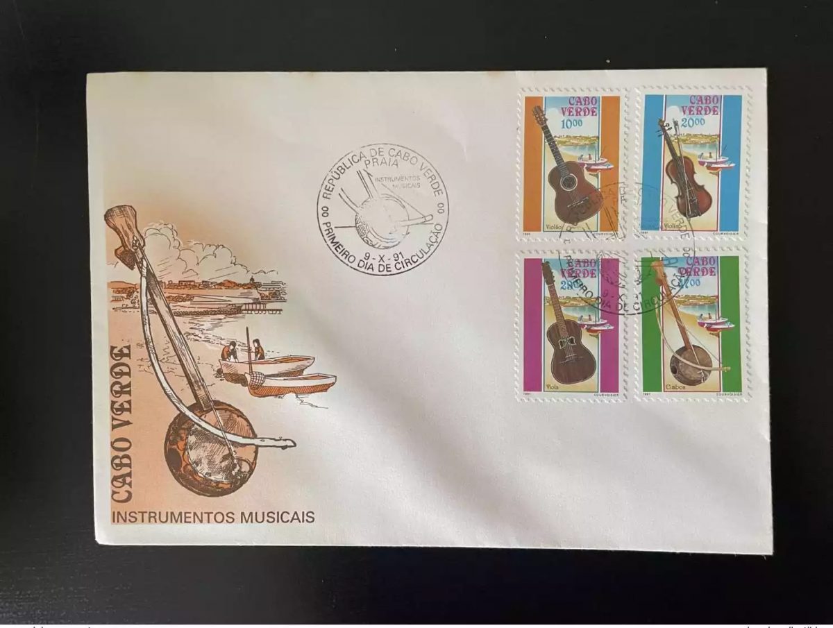 Cabo Verde 1991 Mi. 620 - 623 FDC Music Instrumentos Violin