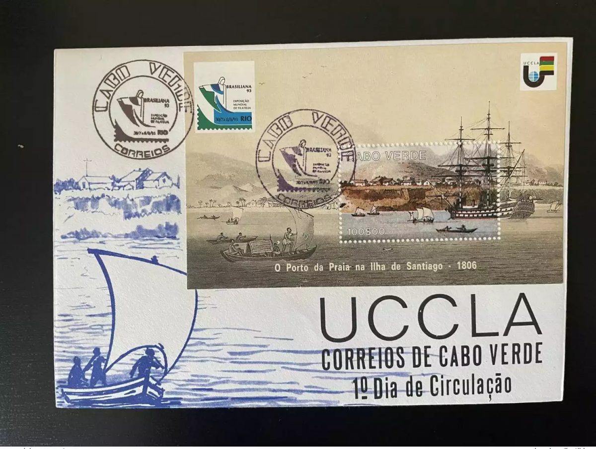 Cabo Verde 1993 Mi. Bl. 23 FDC UCCLA Brasiliana 93 Boot Boat Bateau Ship Schiff
