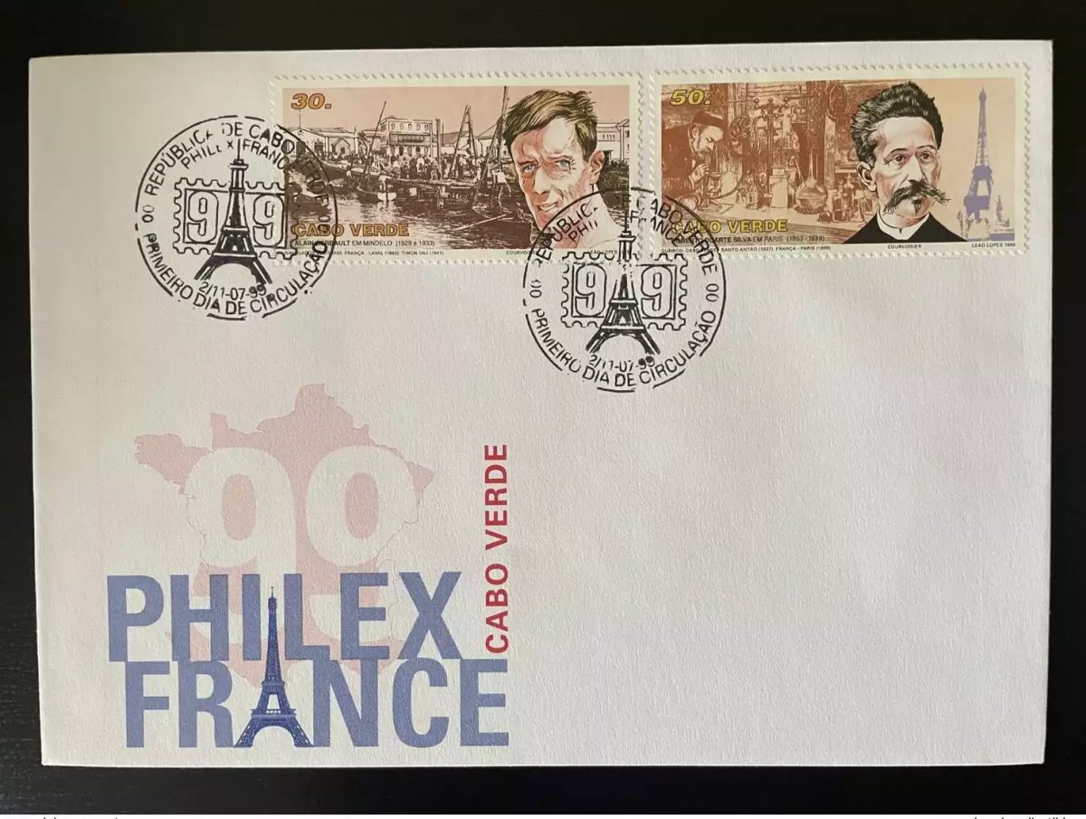 Cabo Verde 1999 Mi. 761 - 762 FDC PhilexFrance Paris France Mindelo Tour Eiffel