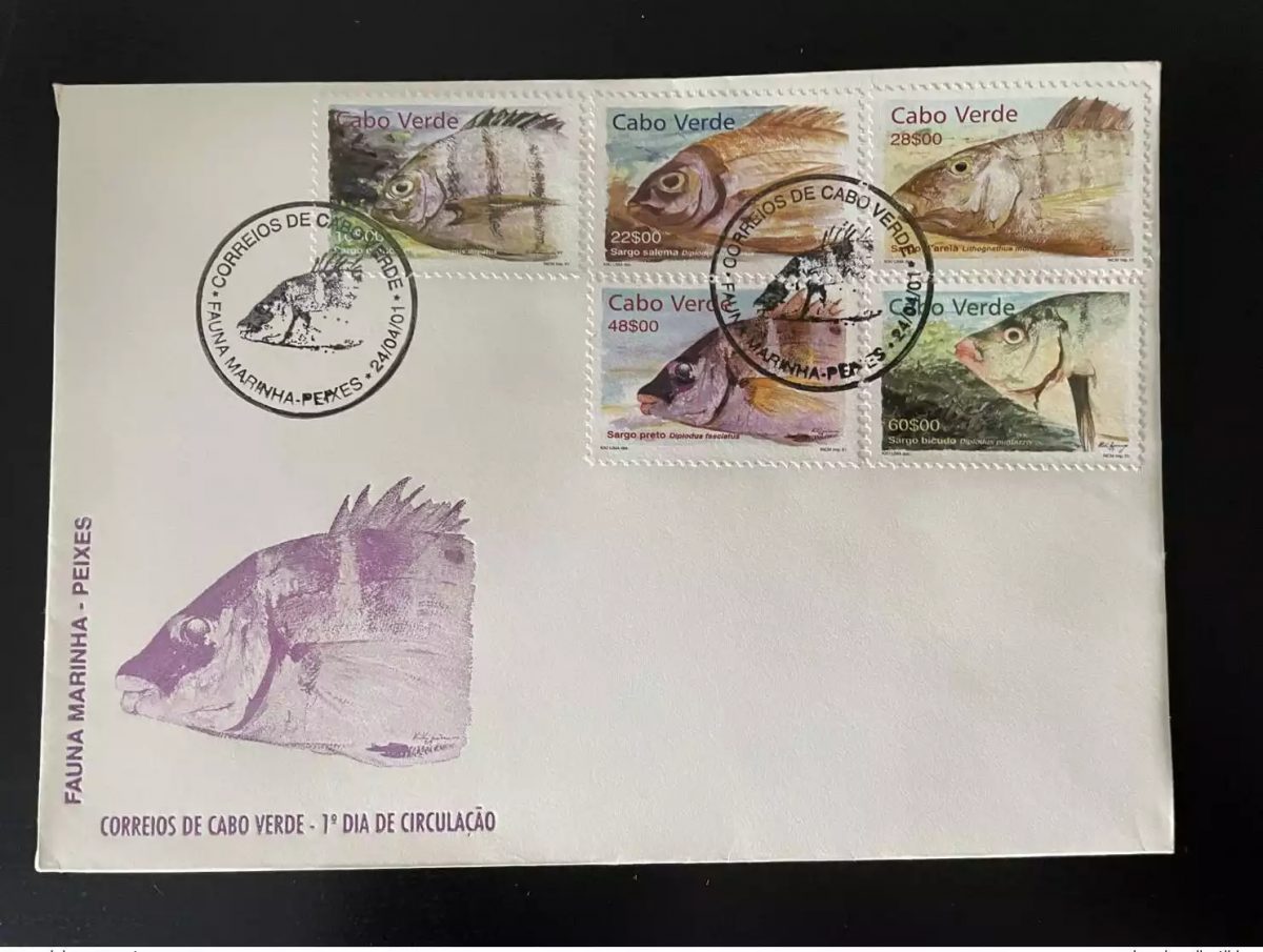 Cabo Verde 2001 Mi. 783 - 787 FDC Peixes Poissons Fishes Faune Marine Fauna