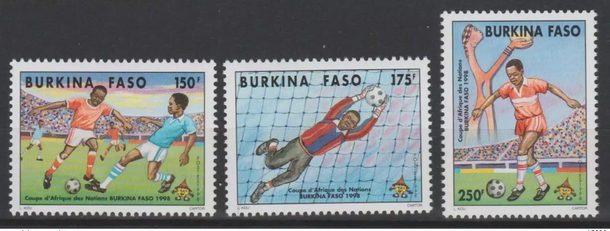 Burkina Faso 1998 Mi. 1470 - 1472 Coupe d'Afrique des Nations Football 3 val.