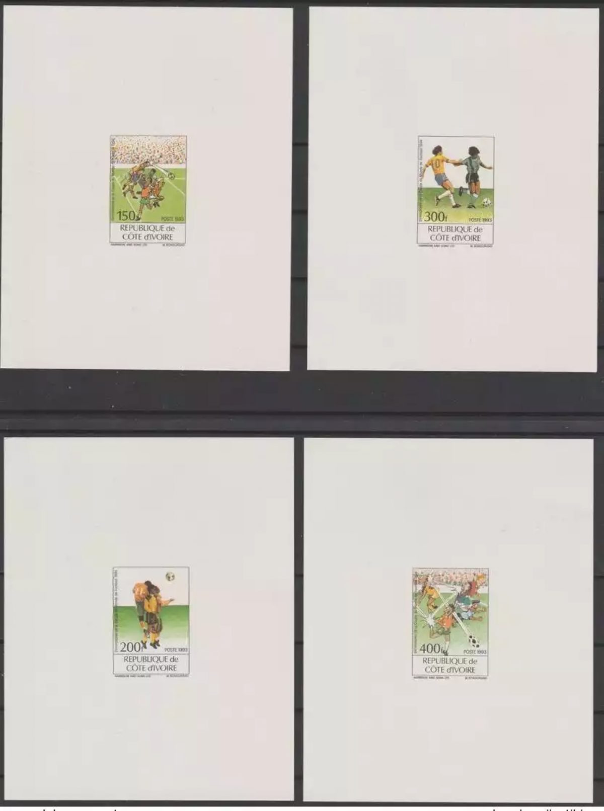 Ivory Coast 1993 Mi. 1101 - 1104 World Cup Soccer 1994 USA Luxury Event
