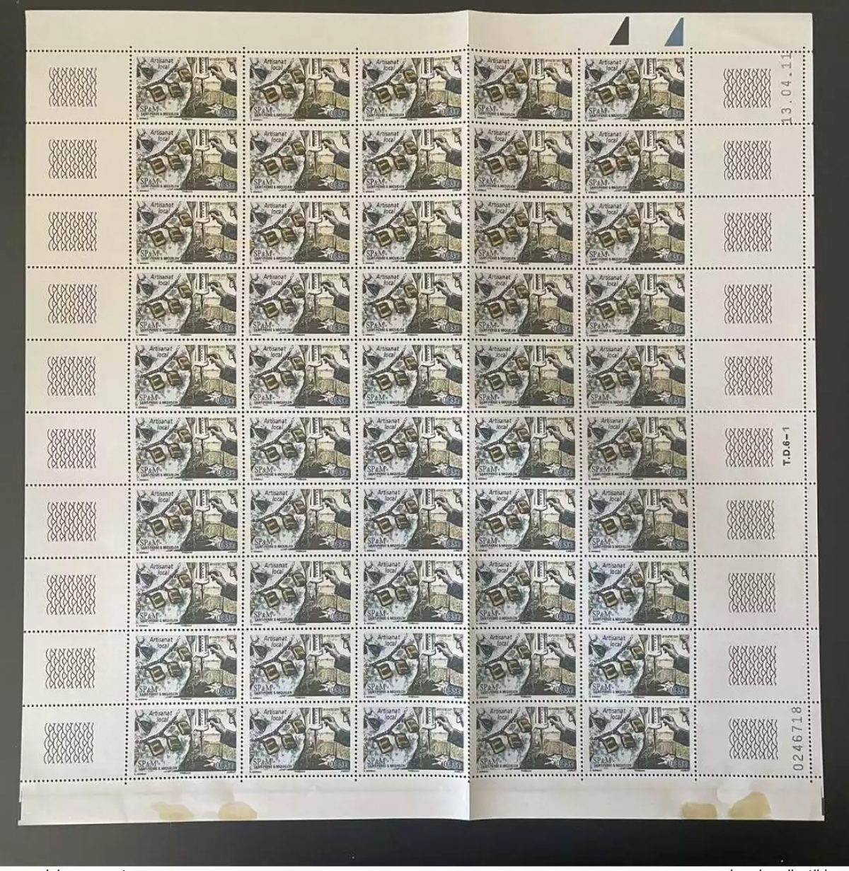 SP&M SPM Saint-Pierre Miquelon 2011 YT n°1006 Artisanat local planche MNH