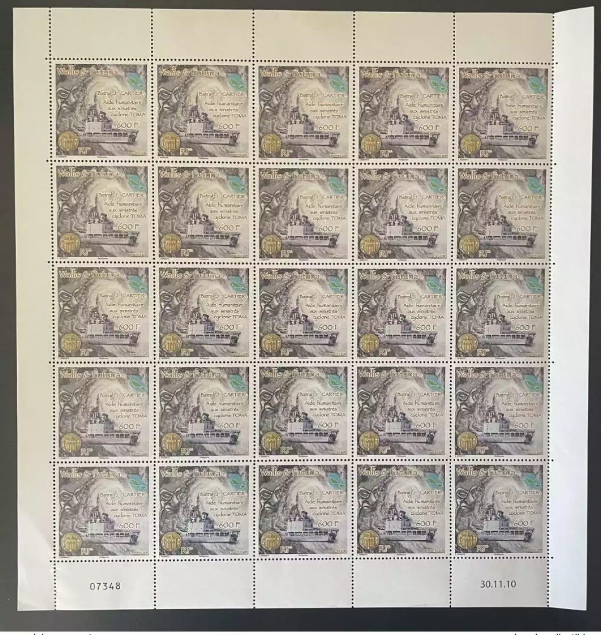 Wallis und Futuna 2011 YT Nr.747 Batral Jacques Cartier Schiff Bogen