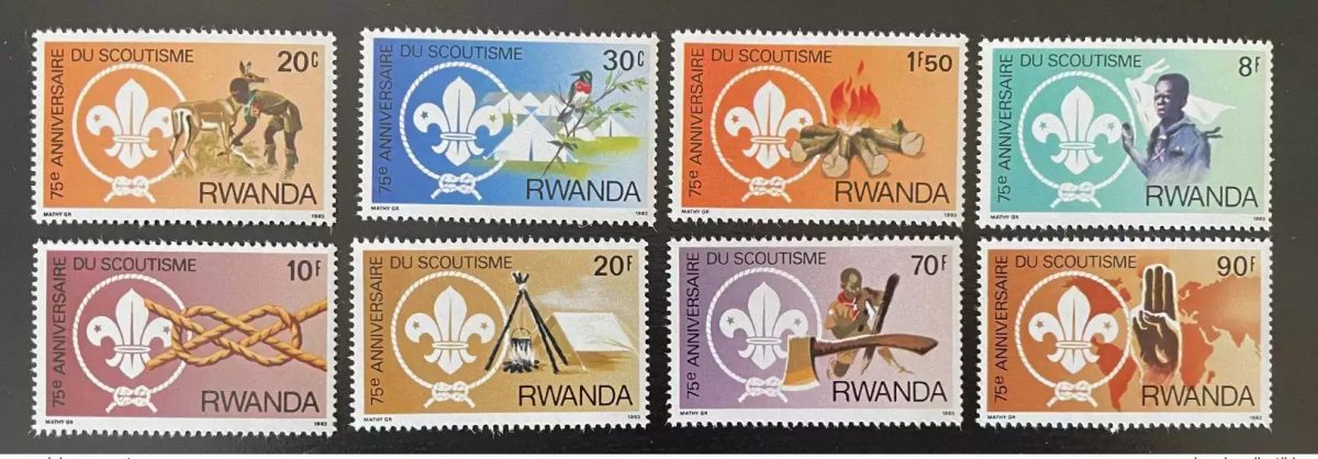 Rwanda 1983 Mi. 1206 - 1213 75 Ans Scoutisme Scouts Scouts Pfadfinder 8 val. MNH