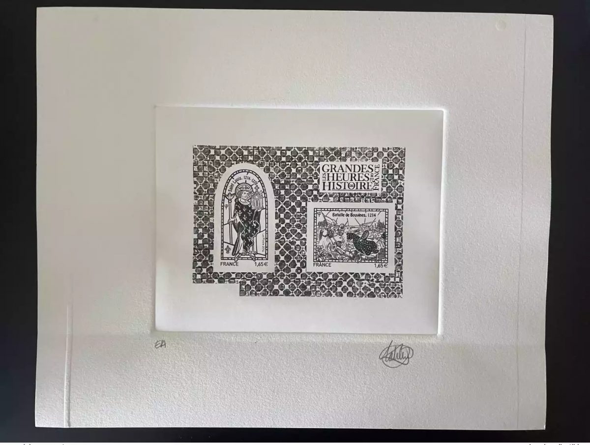 France 2014 YT F4857 Epreuve d'artiste grandes Heures Histoire St Louis noir