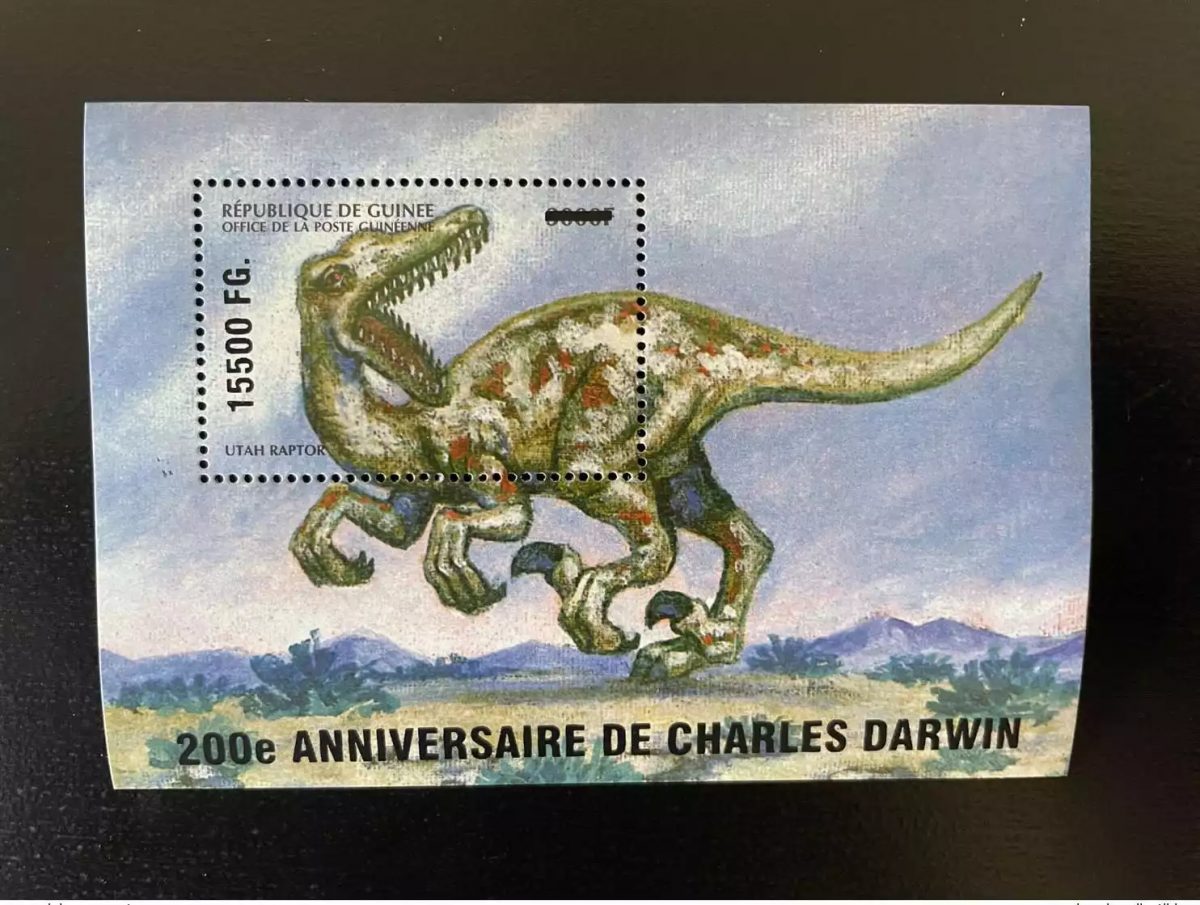 Guinea 2009 Mi. Bl. 1738 Supercharged Dinosaurs 200 Years by Charles Darwin