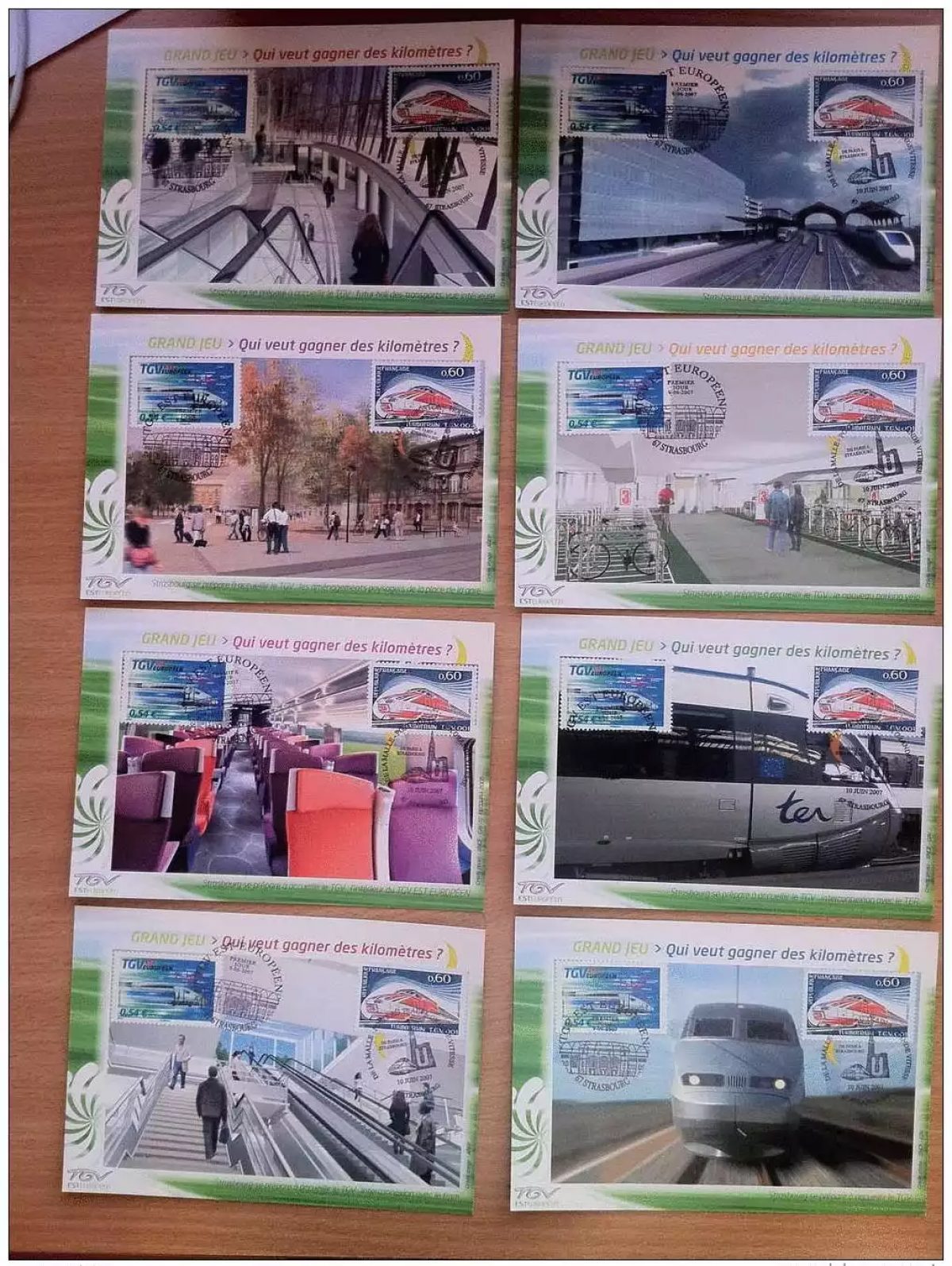 FRANCE 2007 Series 8 Maxi Unpublished TGV East-European Cards No. 4061 and 1801
