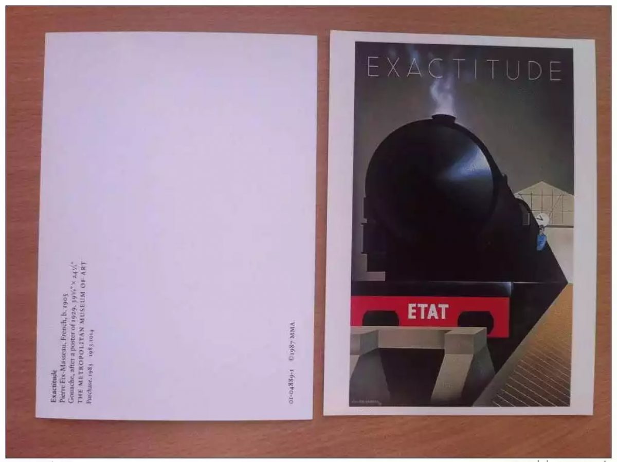 FRANCE EXACTITUDE ETAT TRAIN PUB FIX-MASSEAU METROPOLITAN MUSEUM NEW YORK 1987