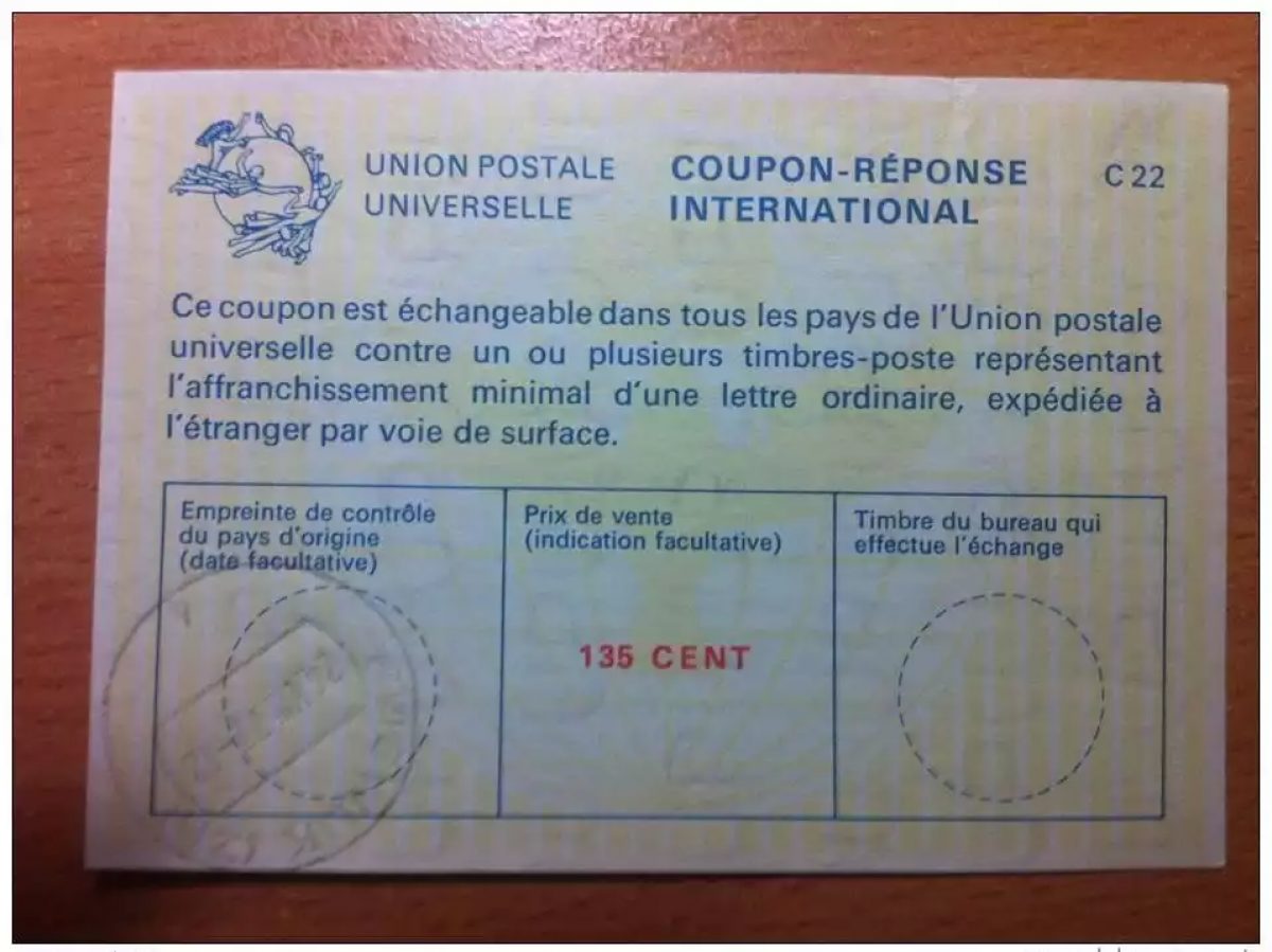 Niederlande 135 Cent 24.08.1977 UPU Weltpostverein INTL ANTWORTSCHEIN C22
