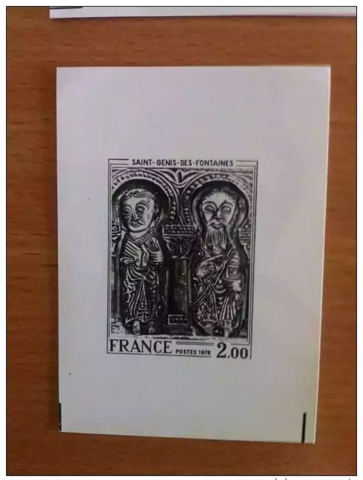 FRANCE 1976 - GRAVURES EPREUVE PHOTO 1867 TABLEAU ST-GENIS-DES-FONTAINES AGFA