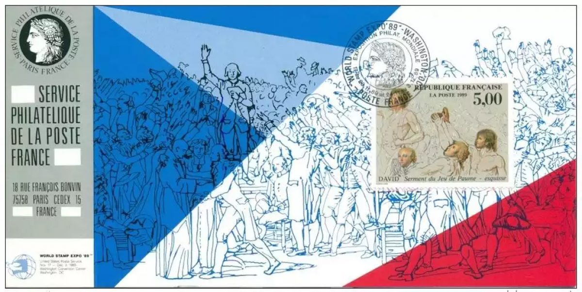 060 Official Card Exhibition Washington 1989 France Revolution Jeu de Paume