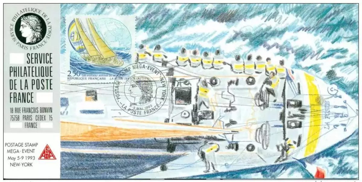 103 Carte officielle Exhibition New York 1993 FDC Voiliers Sail La Poste Voile