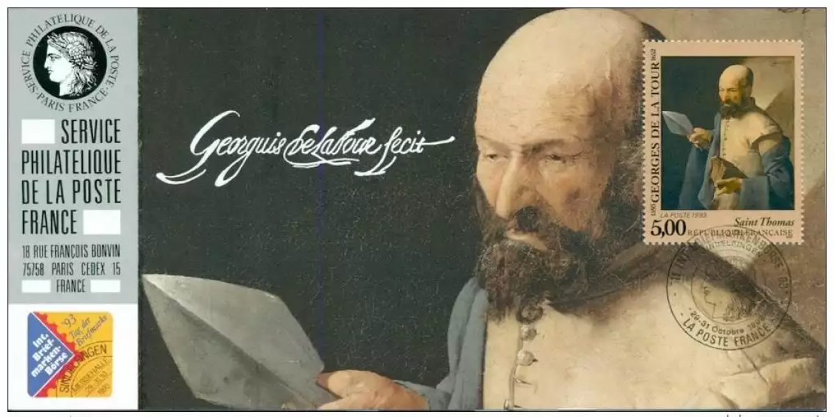 111 Official map Exhibition Sindelfingen 1993 FDC Georges de la Tour Tableau