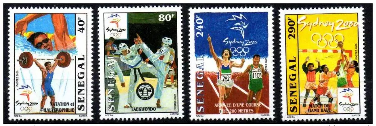 Sénégal 2000 Jeux Olympiques SYDNEY Taekwondo Handball Haltérophilie RARE MNH