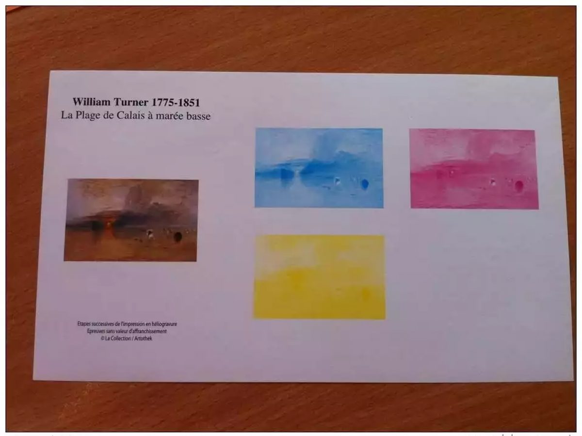 FRANCE - BANDE / EPREUVE GOMMEE IMPRESSION SUCCESSIVES - 4438 WILLIAM TURNER
