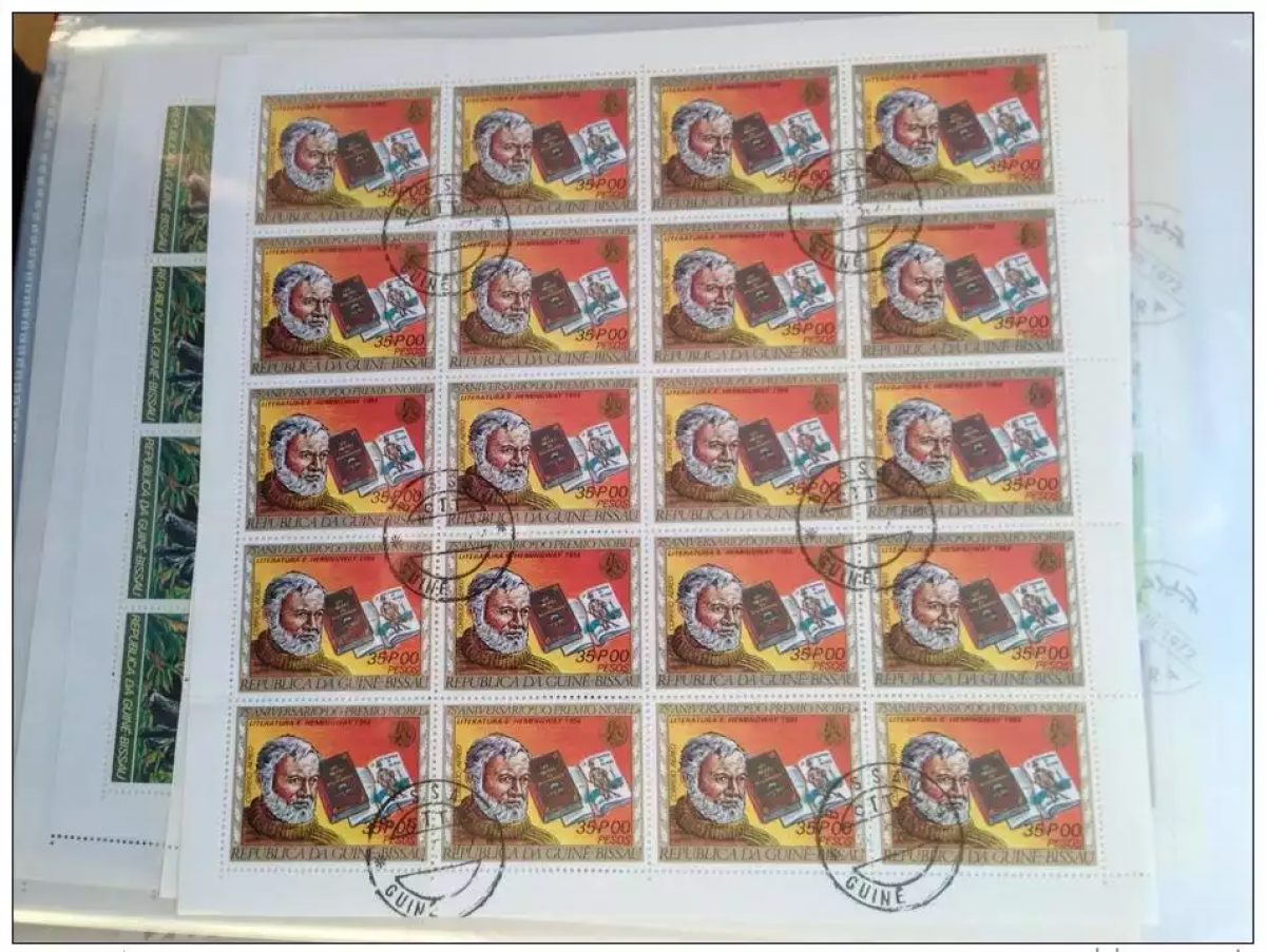 Guinea-Bissau 1977 Ernest Hemingway/Fleming 2 sheets of 20 RARE used