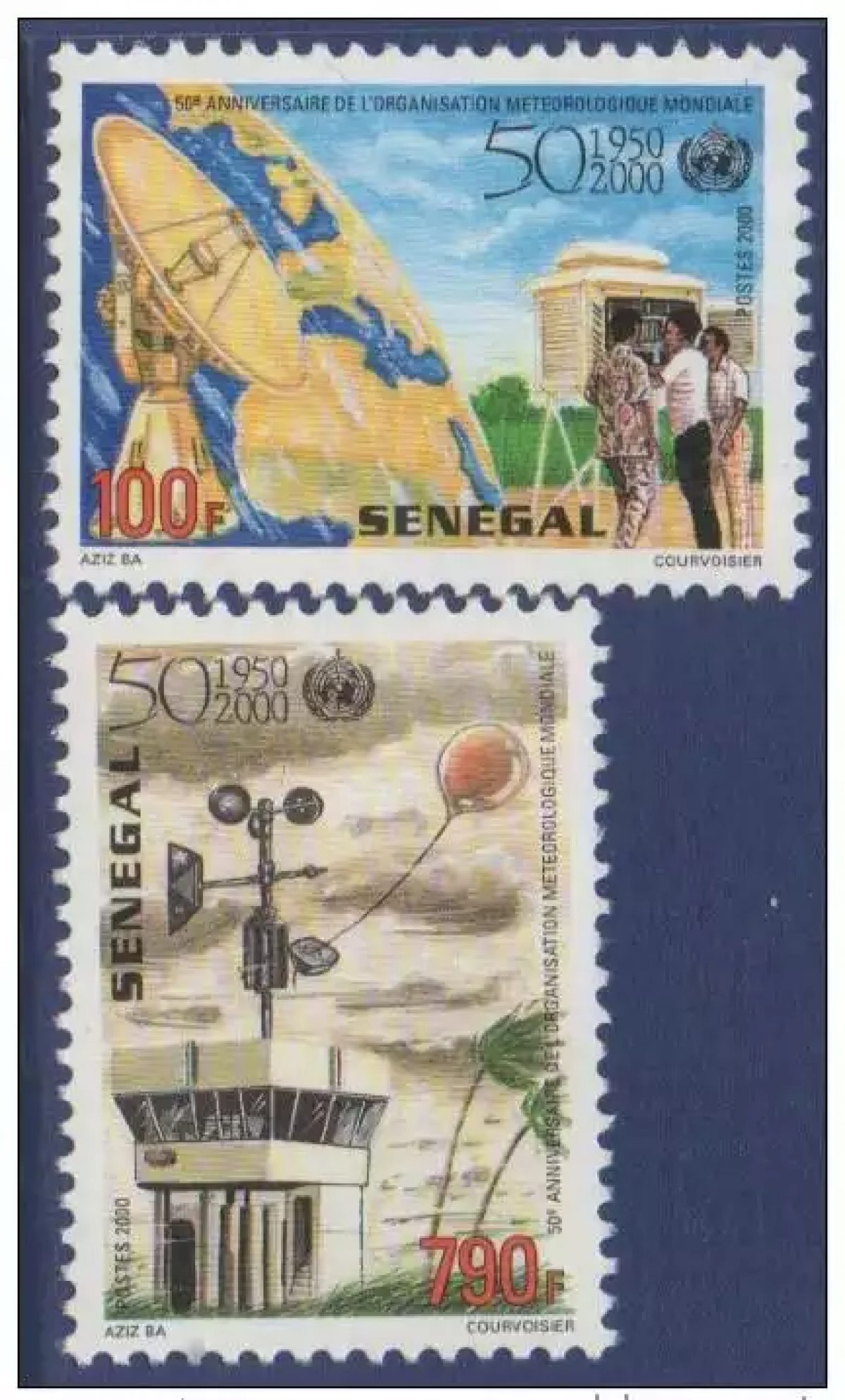 Senegal 2001 World Meteorological Organization Mid. 1932 - 1933 RARE MNH