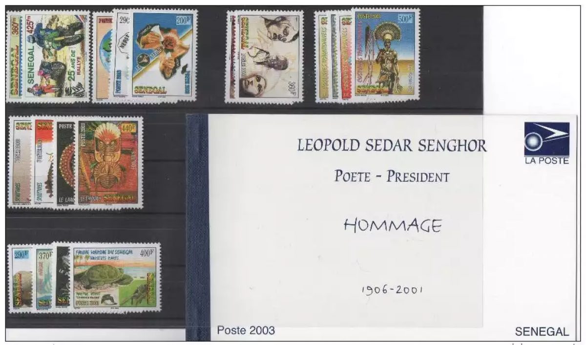 Senegal 2003 Komplettes Jahr Mi. 2010-2031 Kostüme Skulpturen Senghor