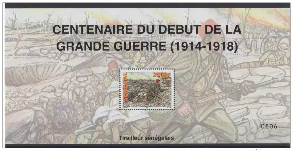 Senegal 2014 Block Mi. 108 Centenary Great War 1914-18 World