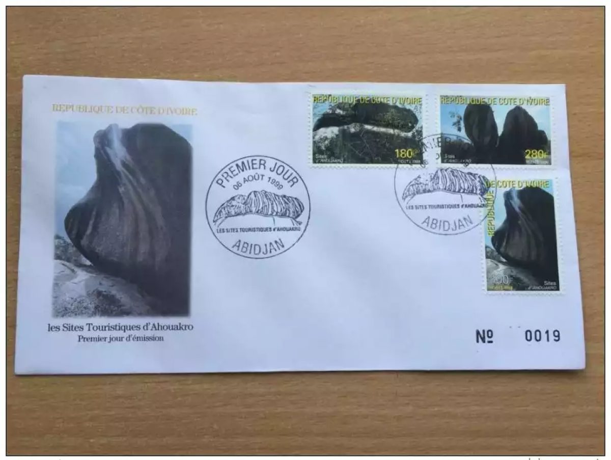 Ivory Coast 1999 FDC Felsen Rochers Ahouakro tourist sites Mi. 1215-1217