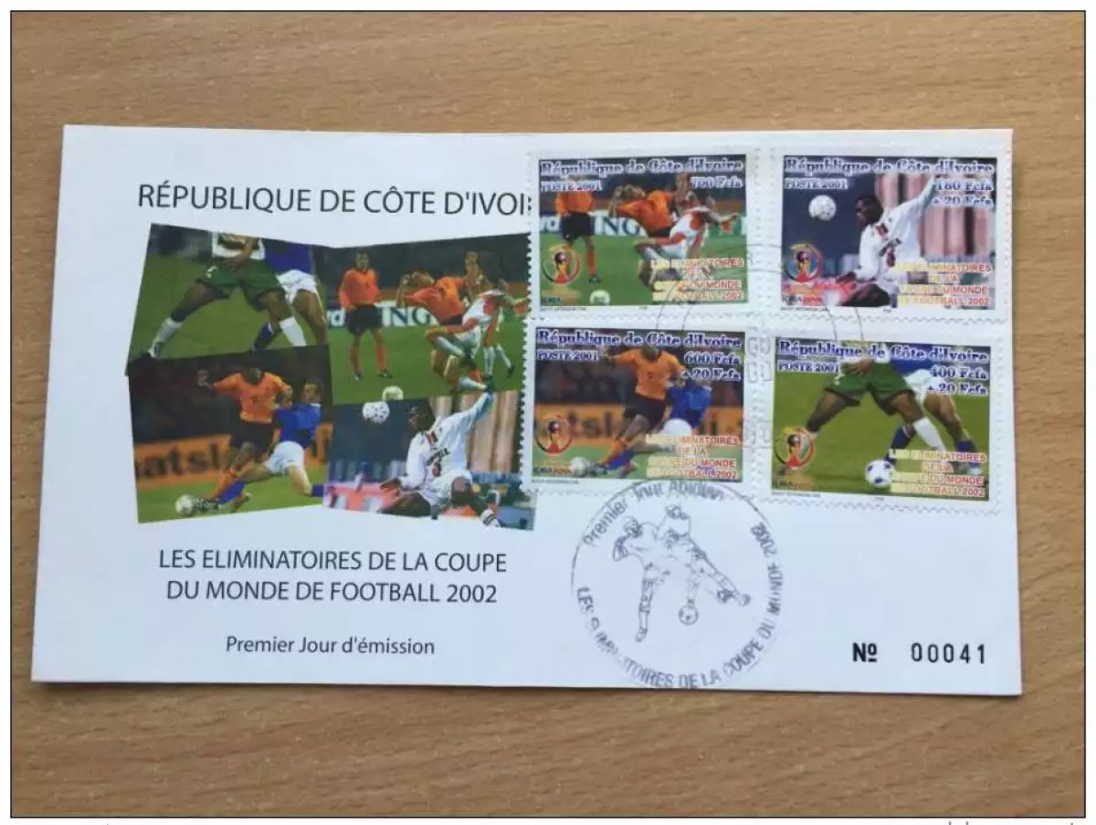 Côte d´Ivoire 2001 FIFA Coupe du Monde Football Japan Corée WM Mi. 1278 - 1281