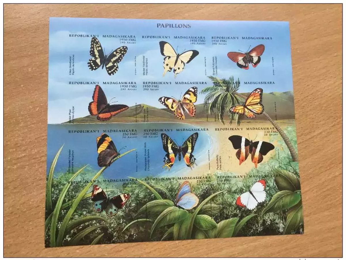 Madagascar 1998 Mi. 2081-92 Wildlife Butterflies **MNH IMPERF
