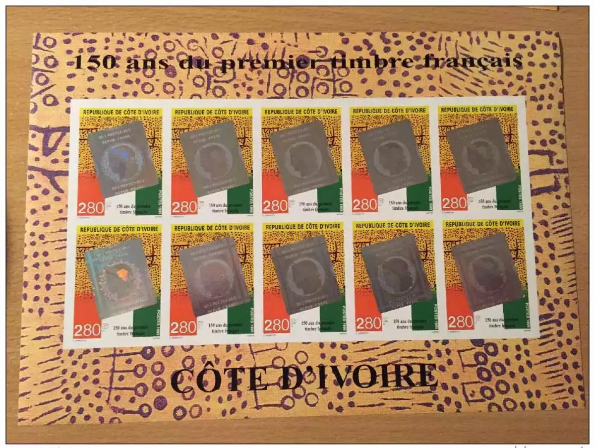 Côte d´Ivoire 1999 ND Premier timbre français Mi. 1218 Kleinbogen 10 stamps MNH