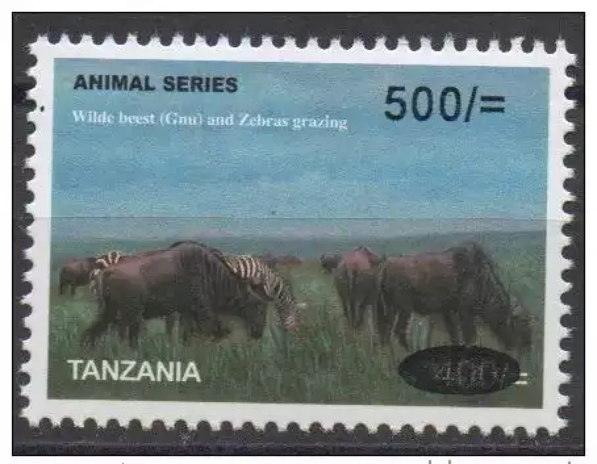 Tansania 2008? Tierserie Wildtiere Gnu Zebra Fauna 500-400 SELTEN MNH**