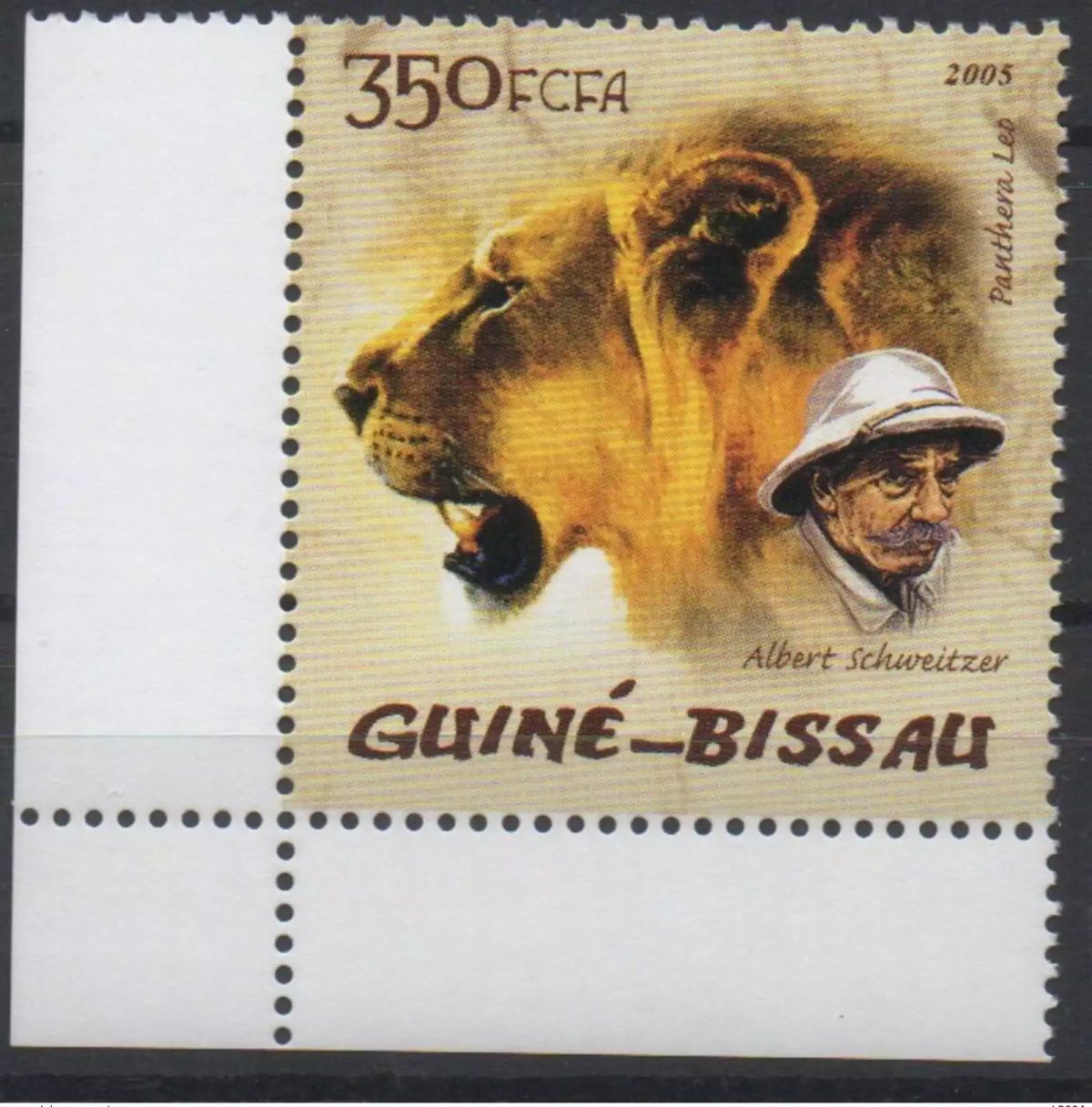 Guinée-Bissau 2005 Mi. 2818 Albert Schweitzer Lion Löwe Fauna Faune