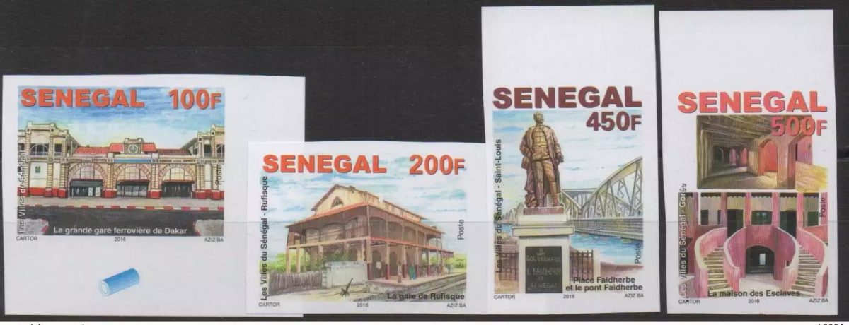 Senegal 2016 Mi. ? UNGEZ. Dakar Rufisque Saint-Louis Bahnhof 4 Werte **