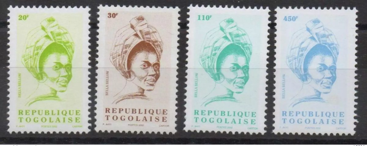 Togo 2002 - Mi. 3241- 3244 Courante BELLA BELLOW 20F / 30F / 110F / 450F MNH