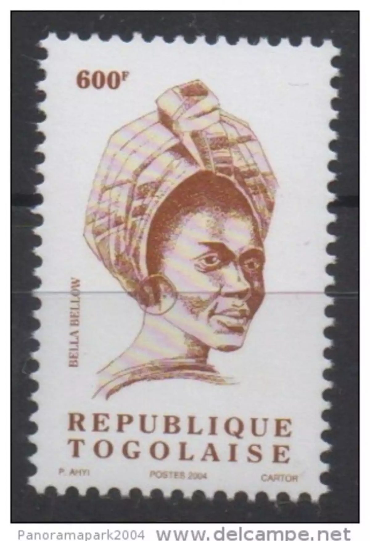 Togo 2004 - Mi. A3364 Freimarke BELLA BELLOW 600F postfrisch