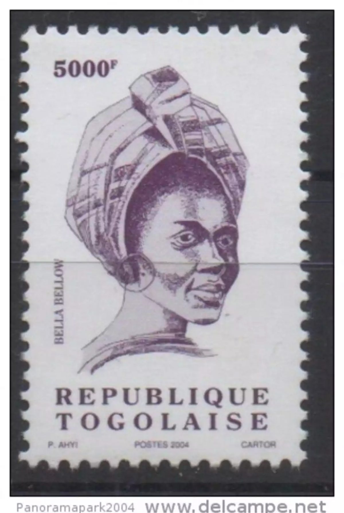 Togo 2004 - Mi. B3367 Freimarke BELLA BELLOW 5000F postfrisch